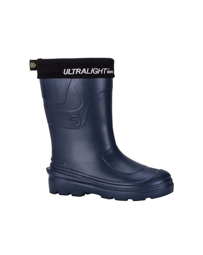 Ladies Navy Montana Welly Boot. Comfortable, lightweight and durable. Available to buy from Bright Light Boots