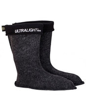 Load image into Gallery viewer, Removable sock from a pair of Ladies Montana Welly Boot in Navy. The sock is removable and washable. Available to buy from Bright Light Boots
